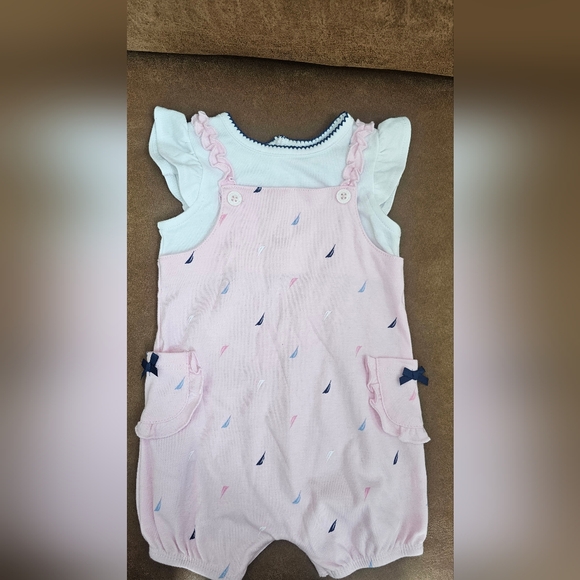 Nautica Pink and White Kids One Piece - Picture 1 of 3